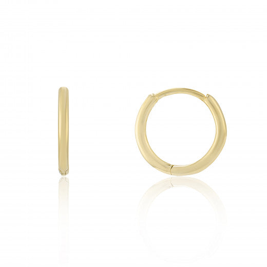 9ct Yellow Gold 8mm Huggie Earrings