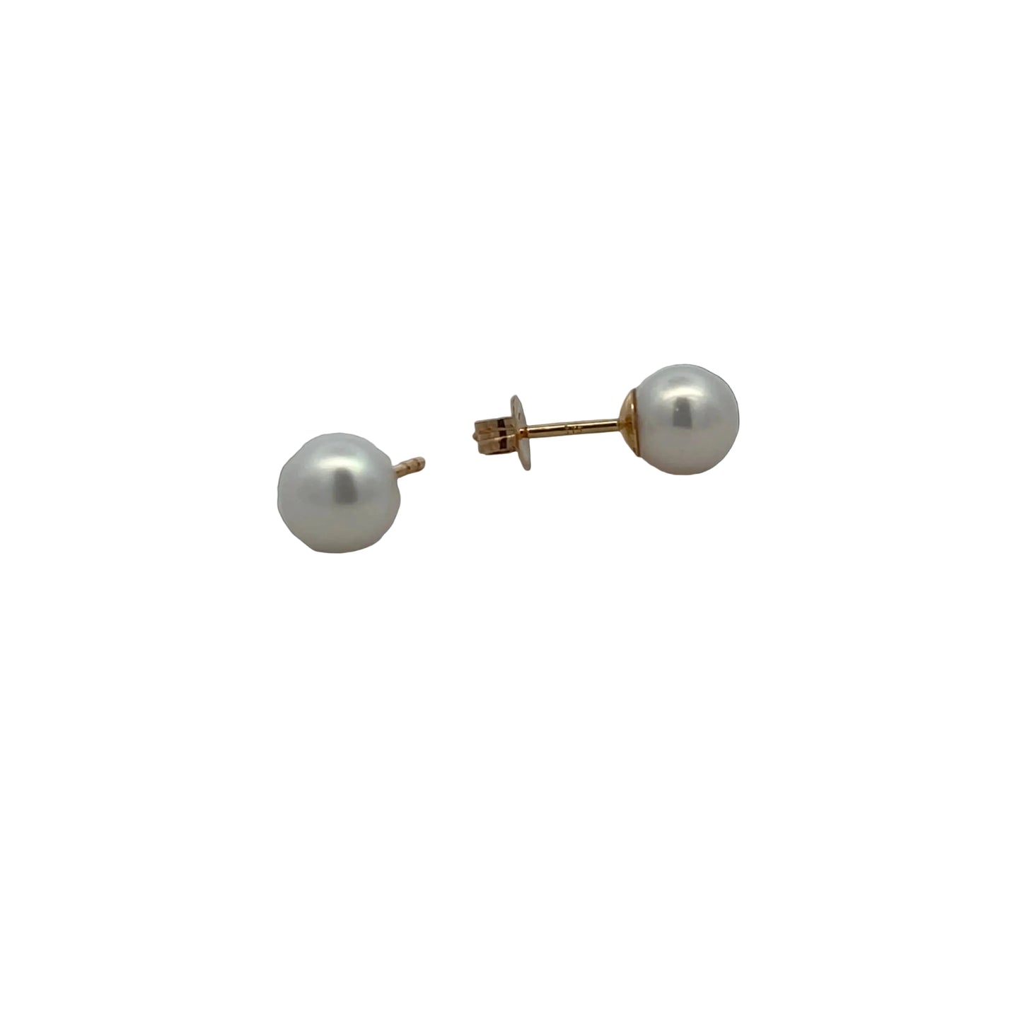 9ct Yellow Gold Freshwater Cultured Pearl 6-6.5mm Stud Earrings