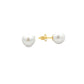 9ct Yellow Gold Freshwater Round Cultured Pearl 7-7.5mm Stud Earrings