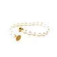 18ct Yellow Gold Magnetic Ball Clasp 8/8.5mm Cultured Pearl Bracelet