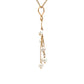 9ct Yellow Gold Two Strand Freshwater Cultured Pearl Dropper Pendant