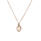 9ct Rose Gold Freshwater Cultured Pearl and Diamond Necklace