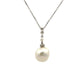 18ct White Gold Baroque Pearl and Diamond Drop Pendant