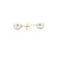 9ct Yellow Gold Freshwater Round Cultured Pearl 8-8.5mm Stud Earrings