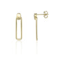 9ct Yellow Gold Paperclip Drop Earrings