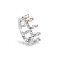 Clogau Celebration Crown White Topaz Ring 3SATA0788 Size Q