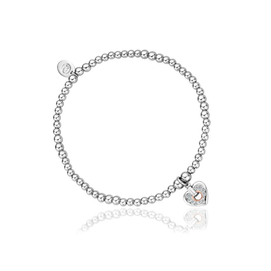 Clogau Cariad Sparkle Heart Affinity Bead Bracelet