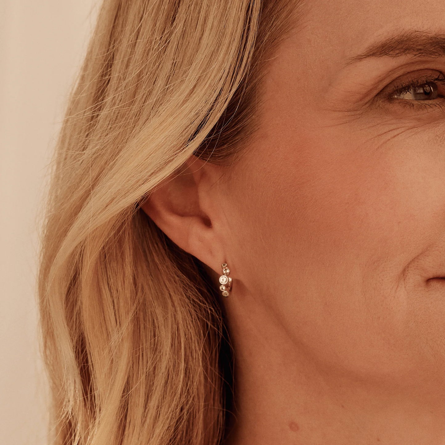 Clogau® Celebration Sterling Silver Huggie Hoop Earrings with Topaz