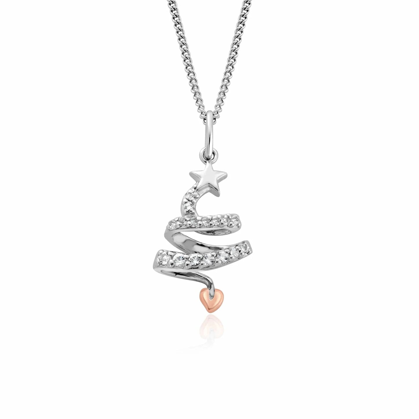 Clogau White Topaz Christmas Tree Necklace 3SCGS0709