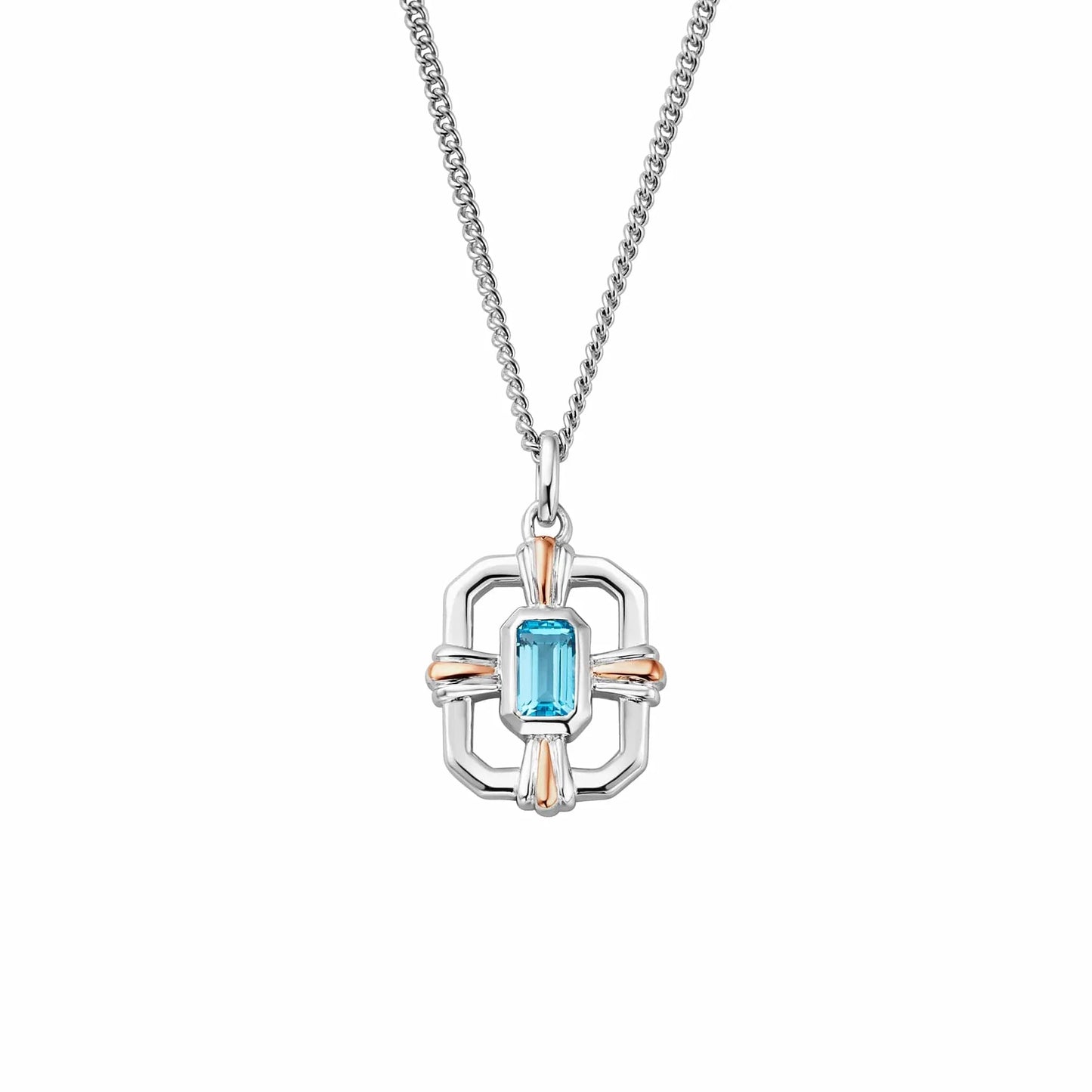 Clogau Enchanted Gateways Swiss Blue Topaz Necklace 3SEGW0728