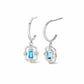 Clogau Enchanted Gateways Swiss Blue Topaz Hoop Drop Earrings 3SEGW0730