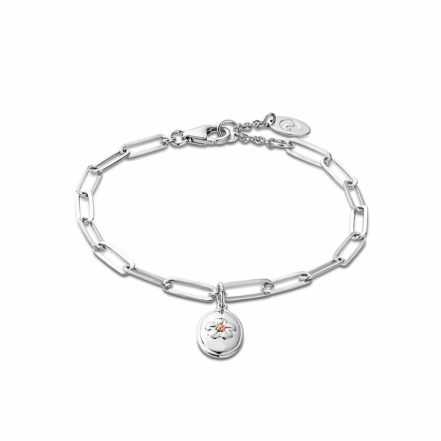 Clogau Forget Me Not Oval Drop Open Link Bracelet 3SFMN0747