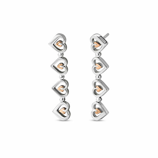 Clogau Sterling Silver Tree Of Life Adjustable Stud and Drop Earrings 3SHEA884