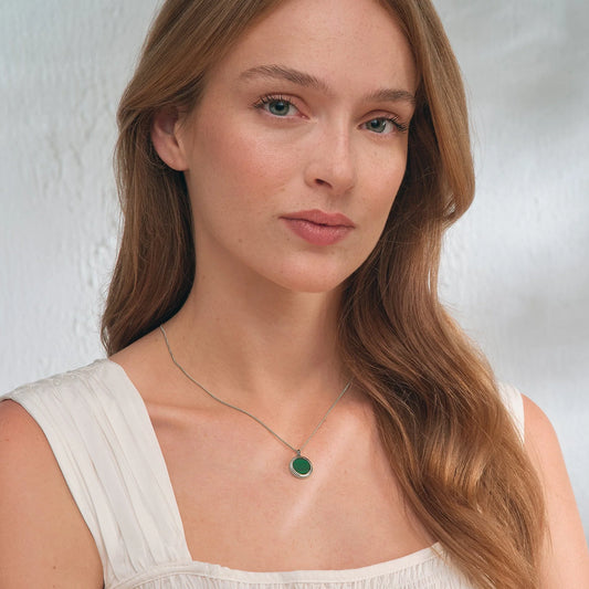 Clogau Reflections of Padarn Malachite Necklace 3SMCH0705