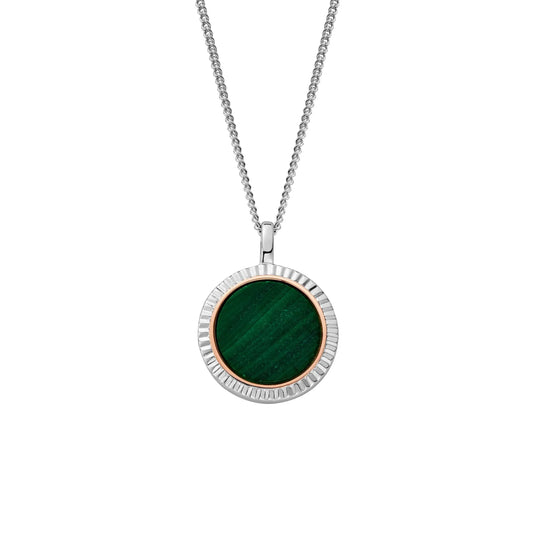 Clogau Reflections of Padarn Malachite Necklace 3SMCH0705