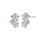Clogau Nature's Wonder Sterling Silver Forget-Me-Not Cluster Stud Earrings with Swiss Blue Topaz
