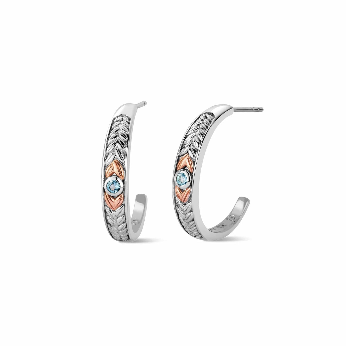 Clogau Lilibet Sky Blue Topaz Hoop Earrings 3SQNM0727