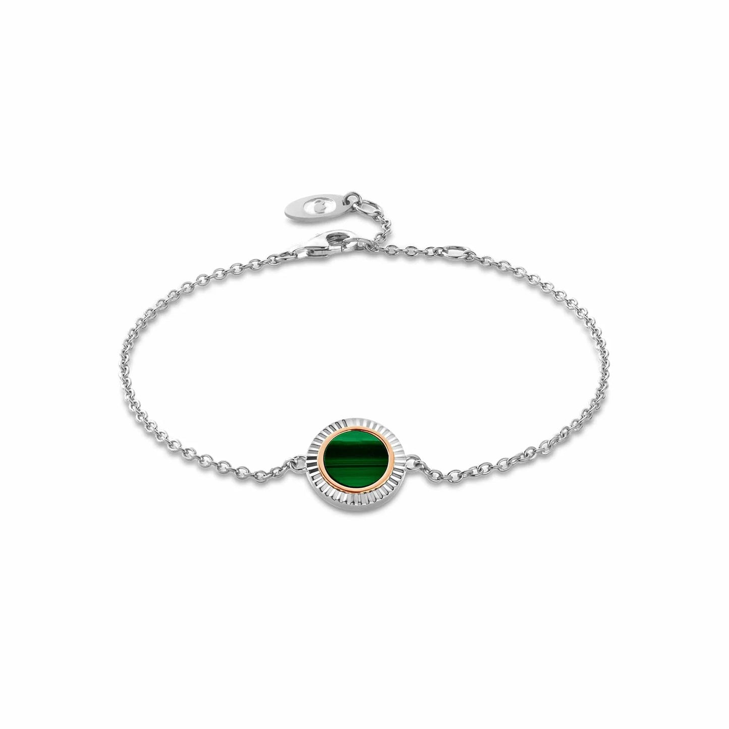 Clogau Padarn Sterling Silver Malachite Bracelet 3SROP766