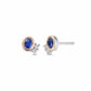 Royal Clogau® Sterling Silver Diana Stud Earrings with Sapphires & Swarovski® Zirconia 3SROY1406