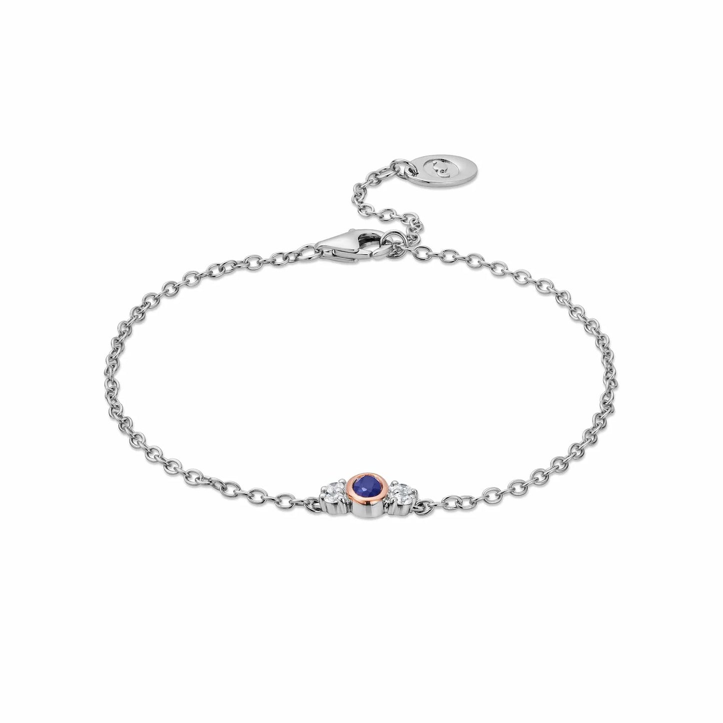 Royal Clogau® Sterling Silver Diana Bracelet with Sapphire & Swarovski® Zirconia 3SROY1407