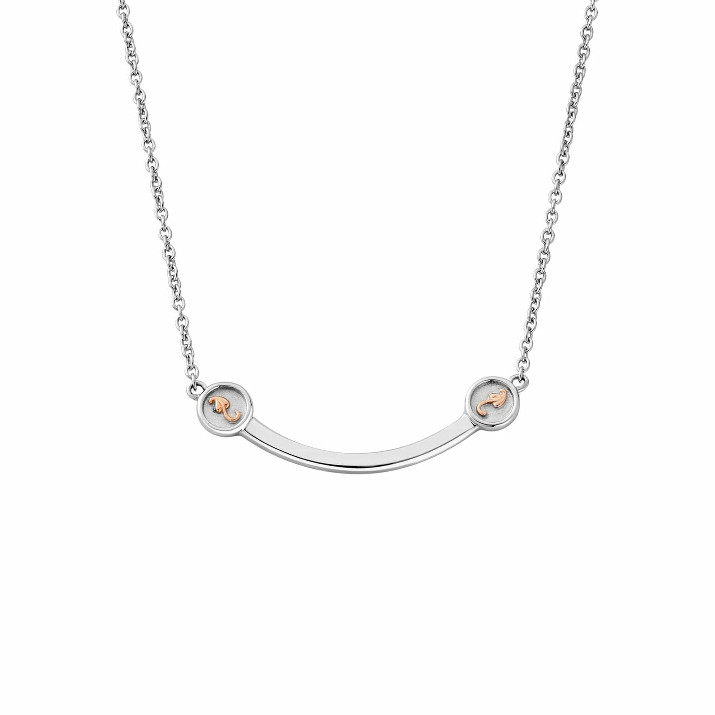 Clogau Insignia Curve Silver Necklace 3STOL0225