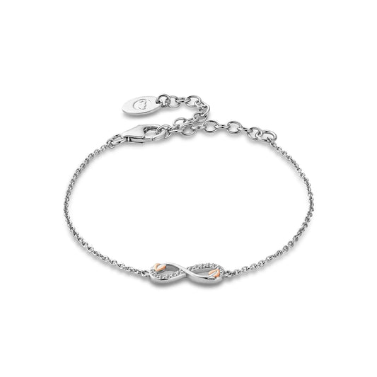 Clogau Tree Of Life White Topaz Infinity Silver Bracelet 3STOL0737