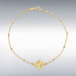 9ct Yellow Gold Rainbow Clover and Beaded Bracelet