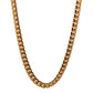 Unique & Co Stainless Steel Yellow Gold Plated Flat Curb Chain 55cm