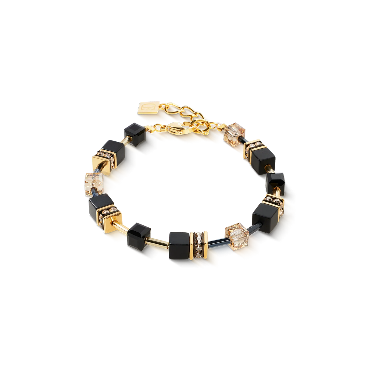 Coeur De Lion Black Onyx Yellow Gold Plated Bracelet