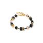 Coeur De Lion Black Onyx Yellow Gold Plated Bracelet