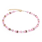Couer De Lion Ionic Mono Rose Cubes And Crystal Necklace