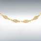 9ct Yellow Gold Oval Filigree Link Necklace 18"