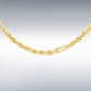 9ct Yellow Gold 2.8mm Hollow Diamond Cut Figarope Chain 46cm, 18"