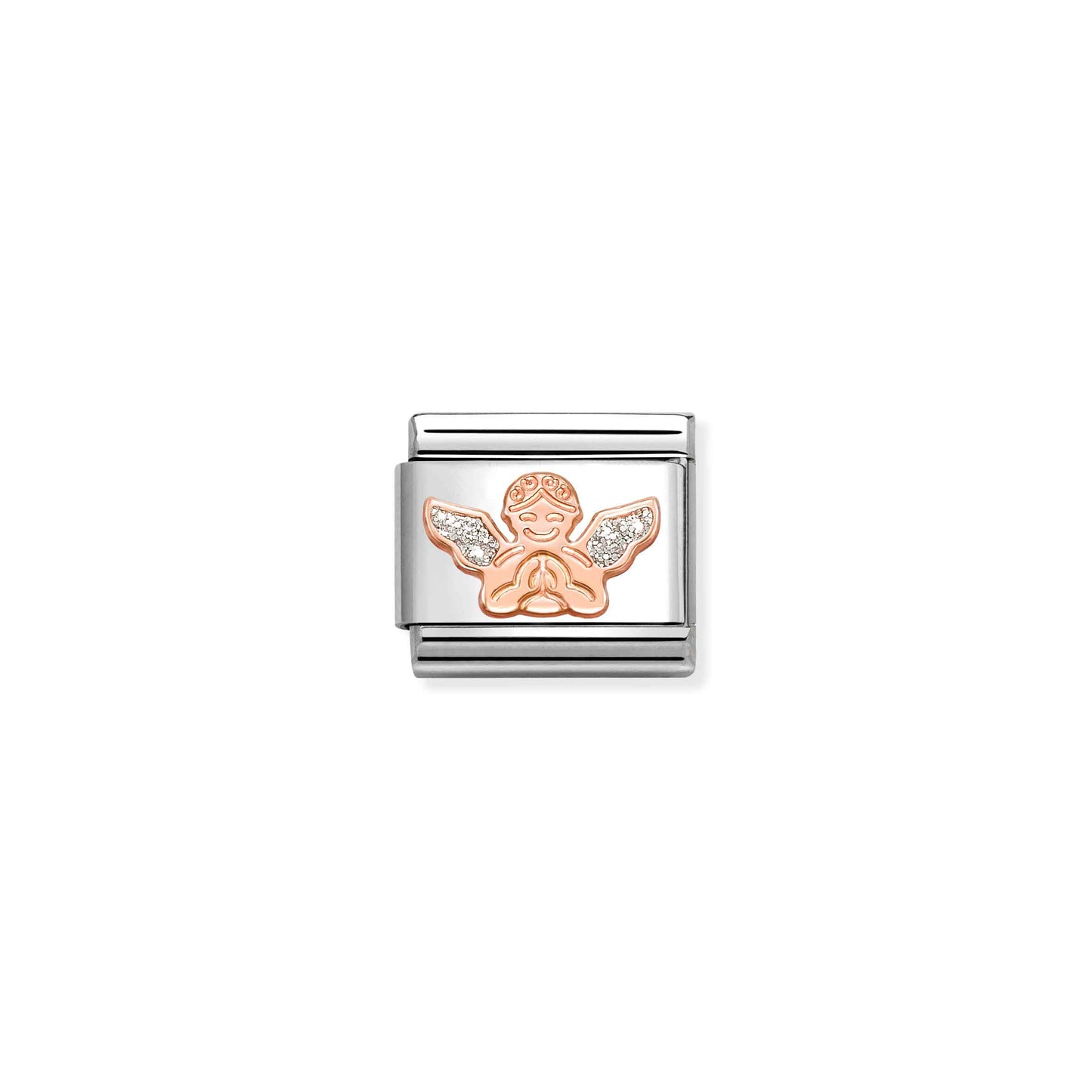 Nomination Classic Rose Gold Glitter Angel Charm 430205/30