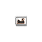 Nomination Classic Rose Gold Black Glitter Cat Charm 430205/32