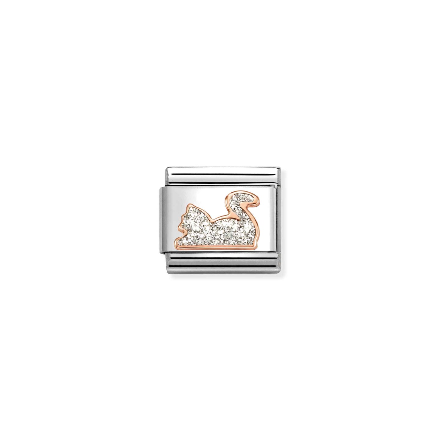Nomination Classic Rose Gold Glitter Cat Charm 430205/33