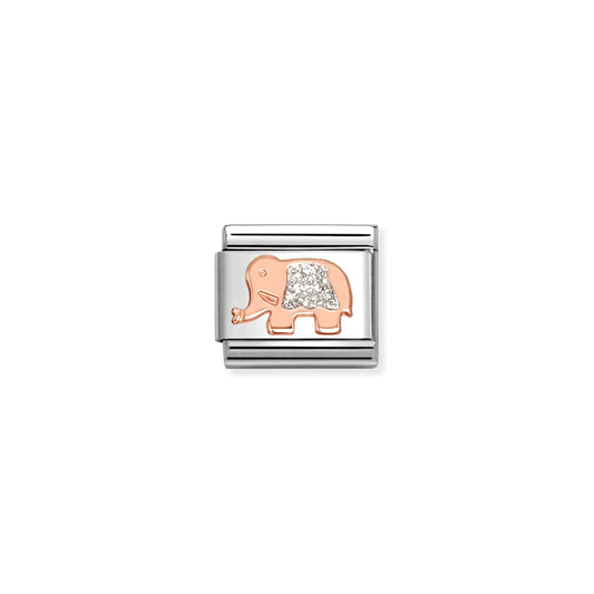 Nomination Classic Rose Gold Glitter Elephant Charm 430205/36