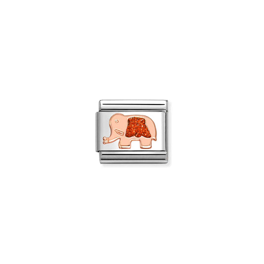 Nomination Classic Rose Gold Enamel Elephant Charm 430205/37