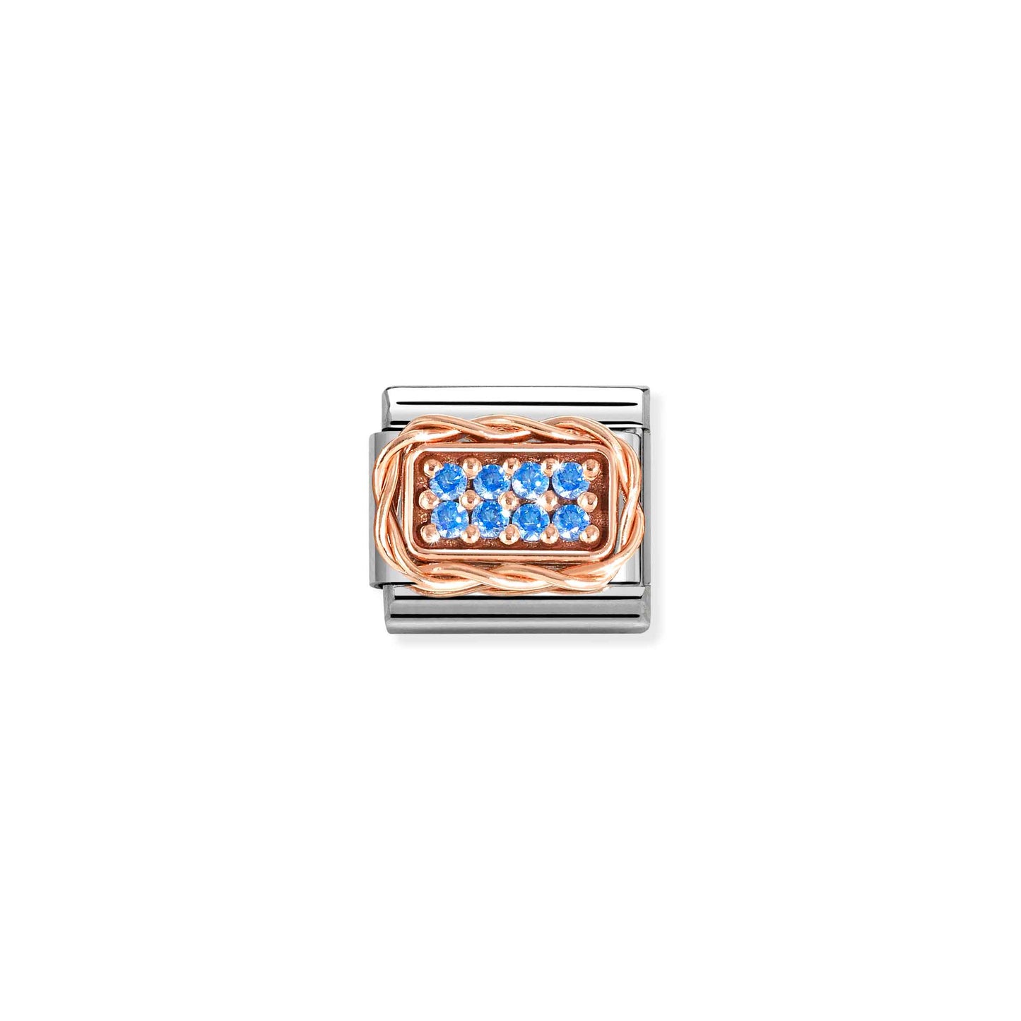 Nomination Composable Classic Rose Gold Blue Pave Cubic Zirconia 430318/05