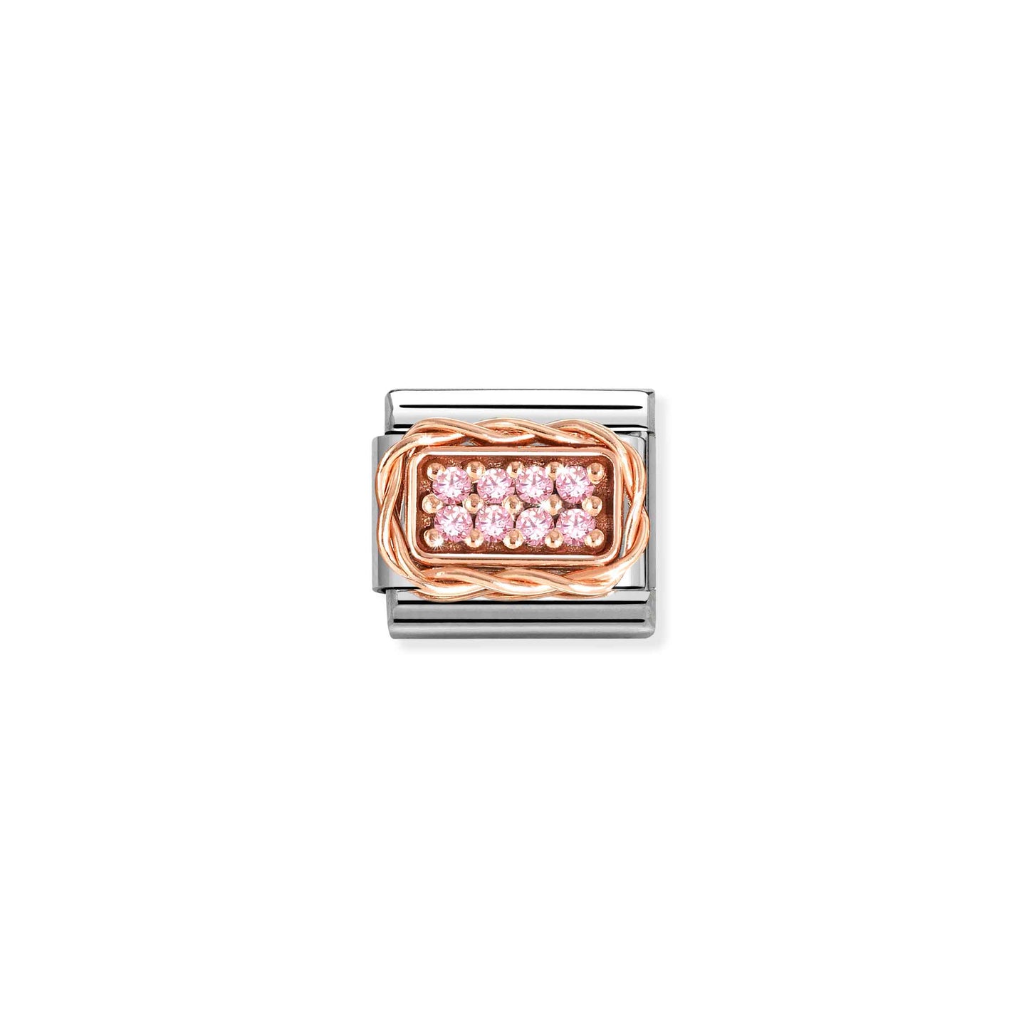 Nomination Composable Classic Rose Gold Pink Pave Cubic Zirconia 430318/06