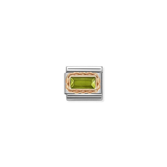 Nomination Baguette Light Green CZ Charm 430604/033