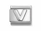 Nomination Composable Classic Silver Initial Letter V Charm 330113/22