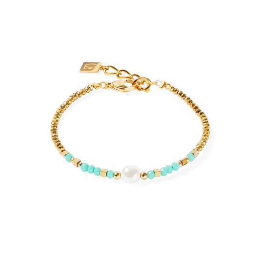 Coeur De Lion Bracelet Lagoon Pearl and Mint Crystal Bracelet