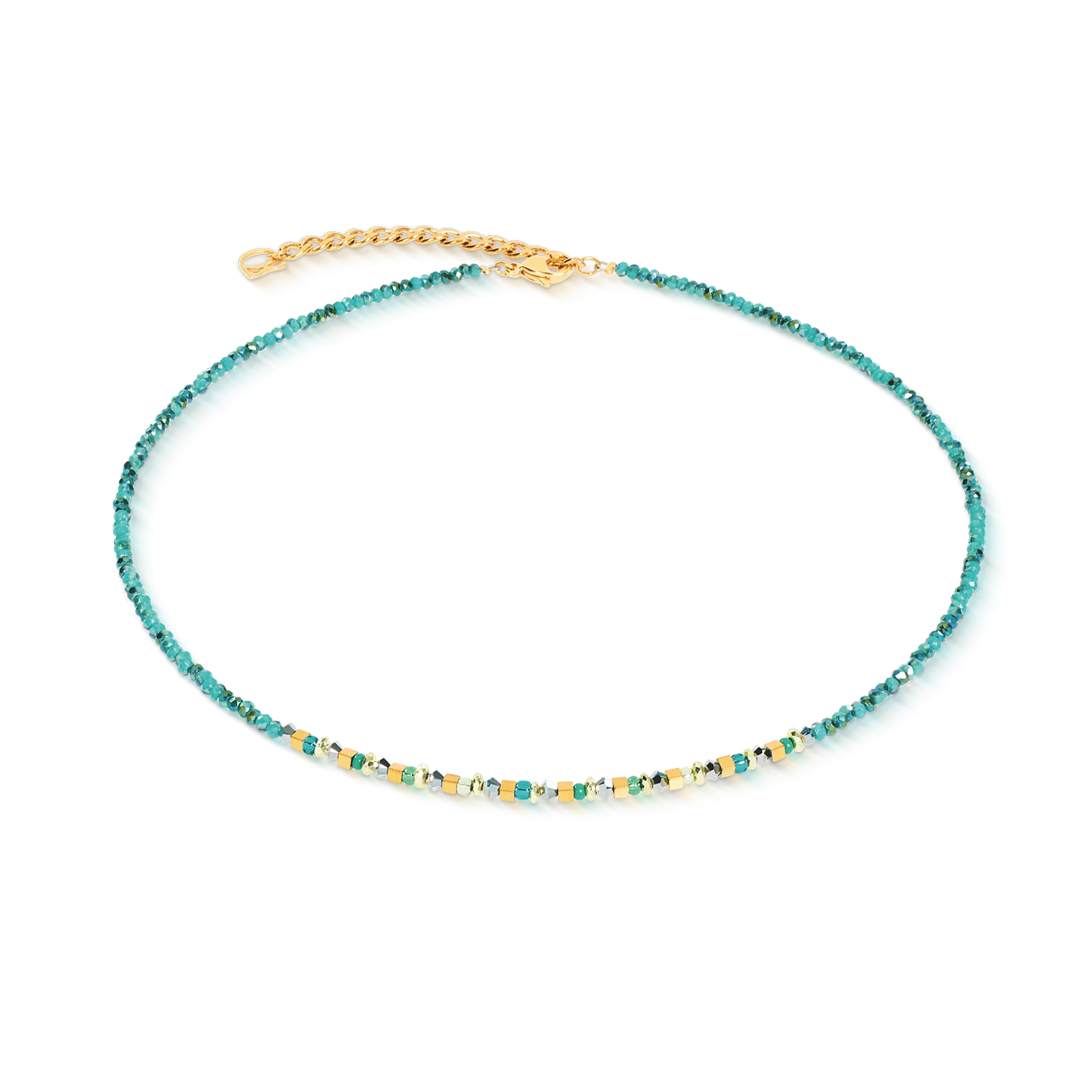 Coeur De Lion Necklace Golden Whisper Green and Gold