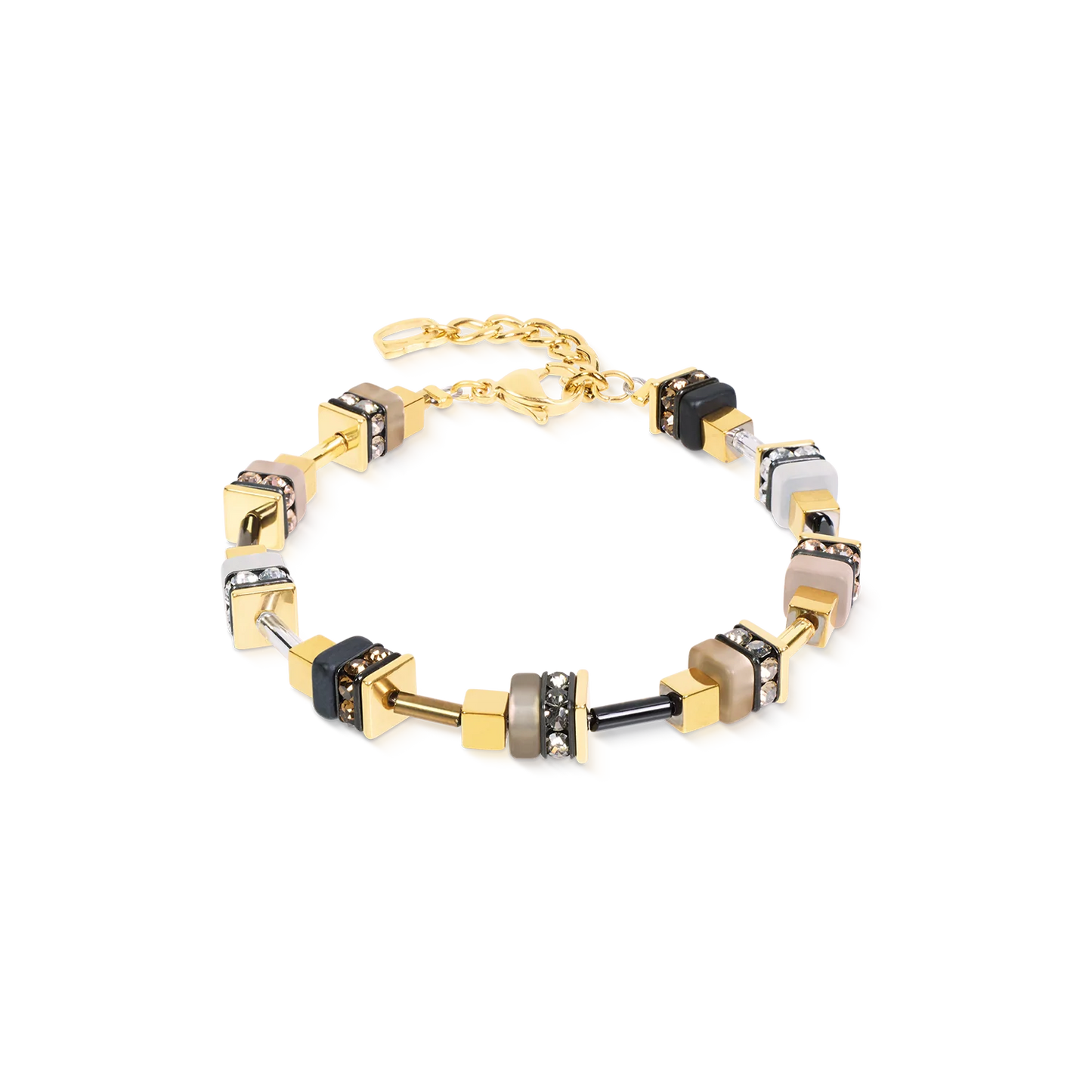 Coeur De Lion Bracelet Urban Nature Cube Beige and Gold