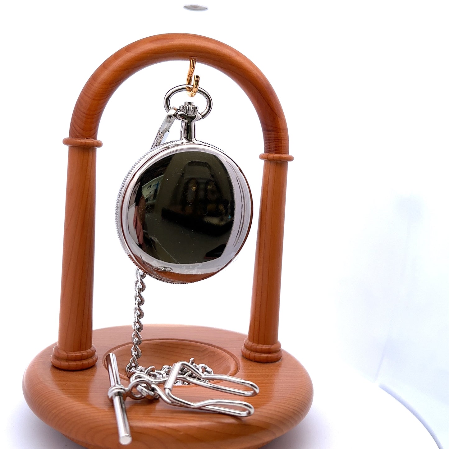 Stainless Steel Full Pocket Watch and Chain
