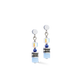 Coeur De Lion Mini Cubes Blue Drop Earrings