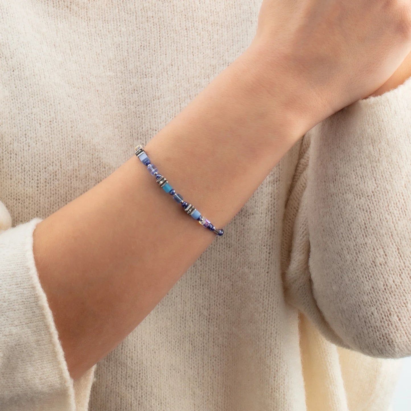 Coeur De Lion Bracelet Mini Cubes Blue