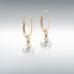 9ct Yellow Gold 7mm Freshwater Pearl Drop Earrings