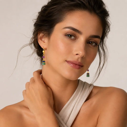 Coeur De Lion GeoCUBE® Iconic Precious Gem Harmony Drop Earrings